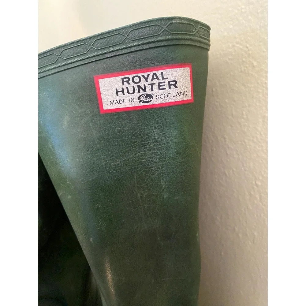 Vintage ROYAL HUNTER Wellingtons,  Made in Scotland, Hobnail, mens 10-11, EU  44